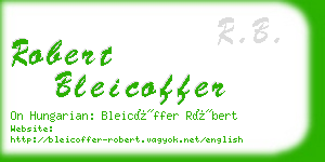 robert bleicoffer business card